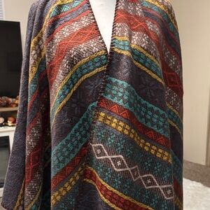Multicolor Patterned Women's Cape